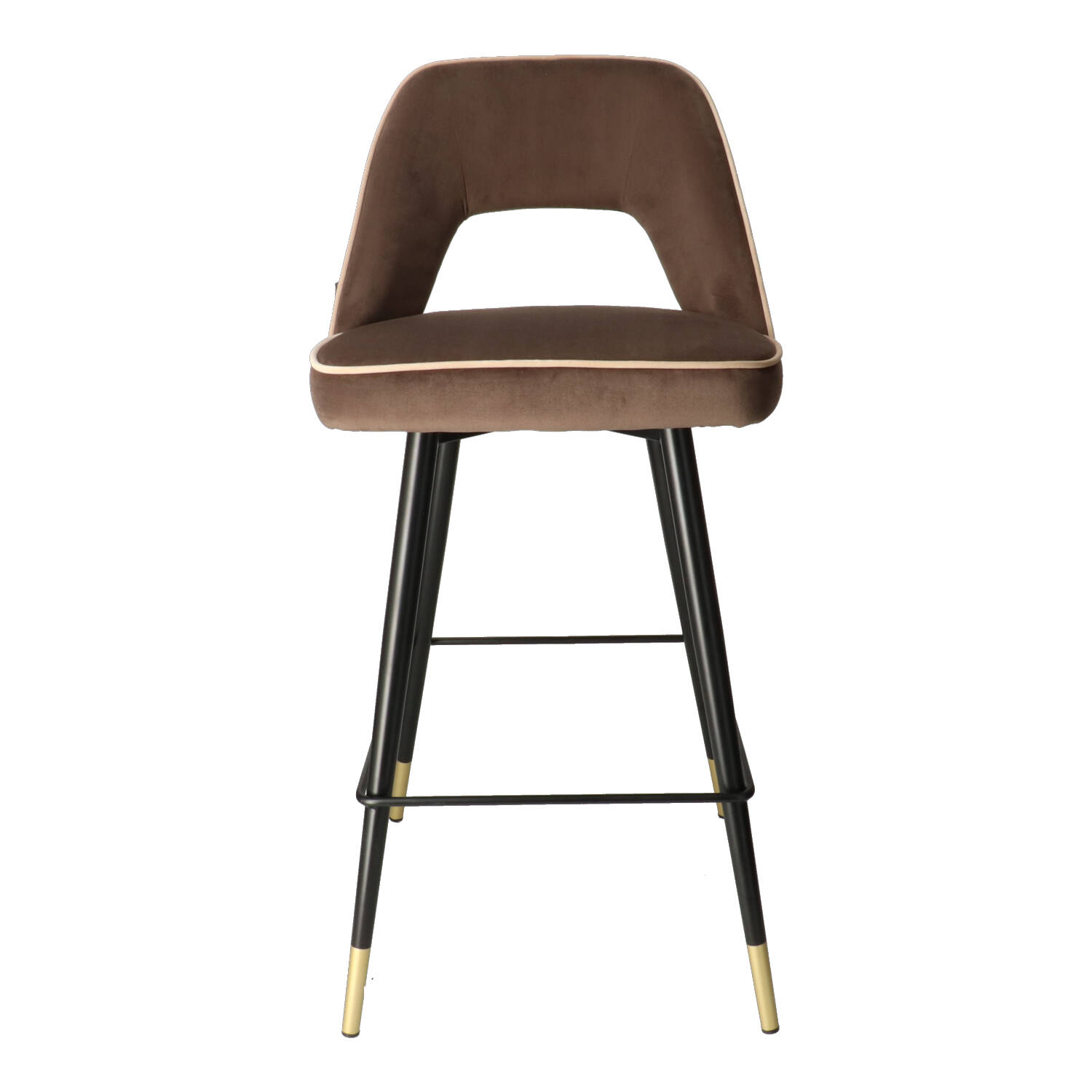 DL FANNY PIP Brown design Upholstered indoor bar stool